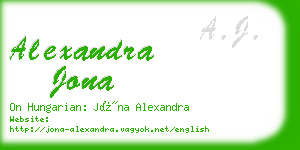 alexandra jona business card